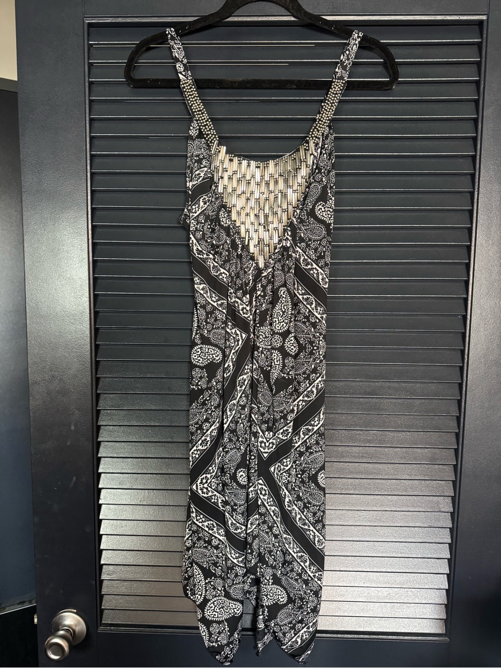 VENUS Beaded Paisley Handkerchief Dress Y2K Size L